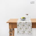 Laneni nadstolnjak 40x200 cm White Botany – Linen Tales