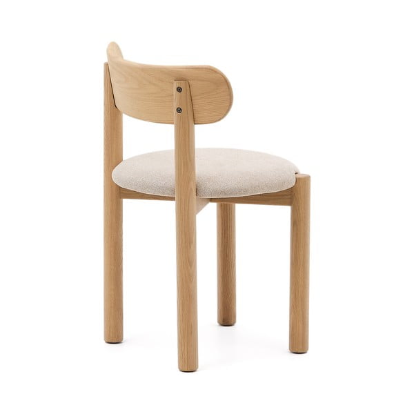 Krem/u prirodnoj boji blagovaonske stolice u setu 2 kom od punog hrasta Nebai – Kave Home-image-4