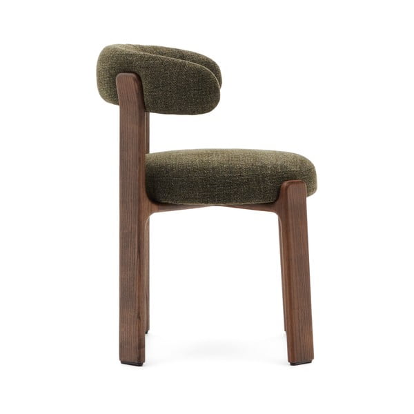 Kaki zelena/smeđa blagovaonska stolica od čvrste jeseni Granite – Kave Home-image-4