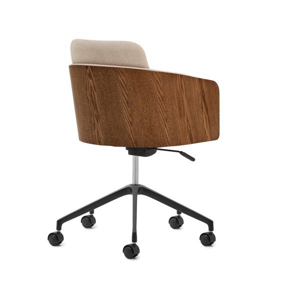 Smeđa podstavljena uredska stolica Madai – Kave Home-image-4