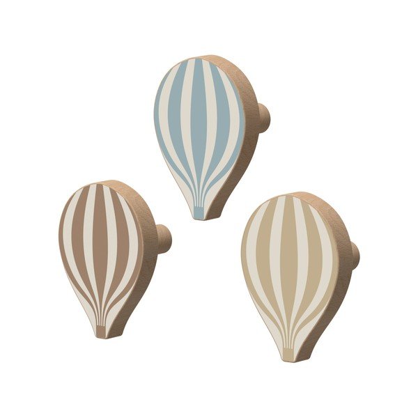 Zidne kuke u setu 3 kom od masivne bukve Hot Air Ballon – Cam Cam Copenhagen