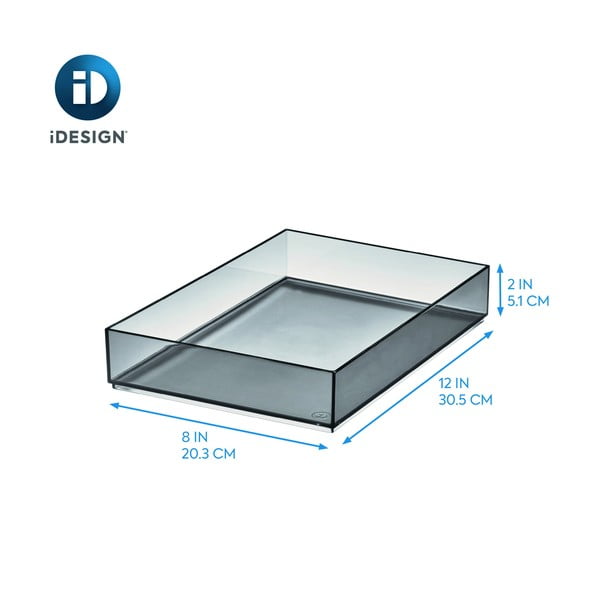 Mat crni kupaonski kozmetički organizator od reciklirane plastike - iDesign-image-4