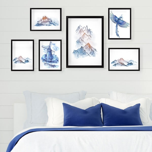 Slike u setu od 6 kom Watercolor - Wallity-image-1