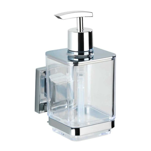 Plastičan samoljepljiv set pribora za kupaonicu u sjajno srebrnoj boji Quadro – Wenko-image-2