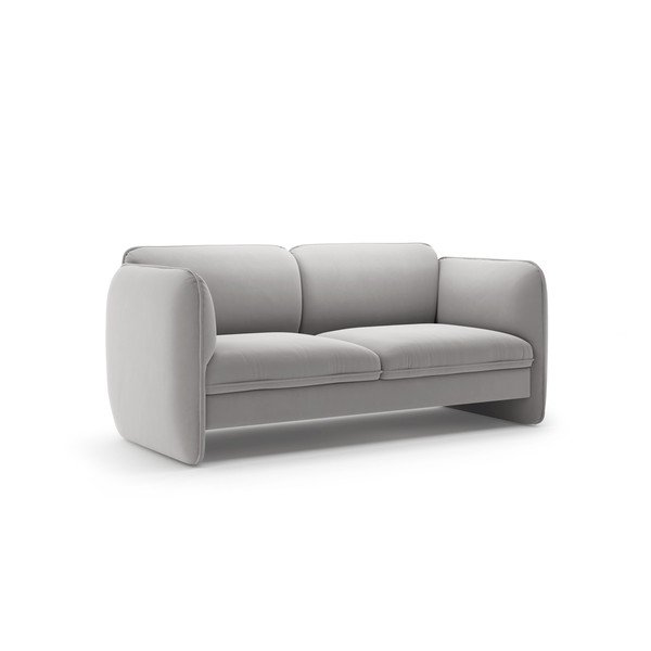 Svijetlo siva baršunasti sofa 168 cm Georgia – Micadoni -image-2