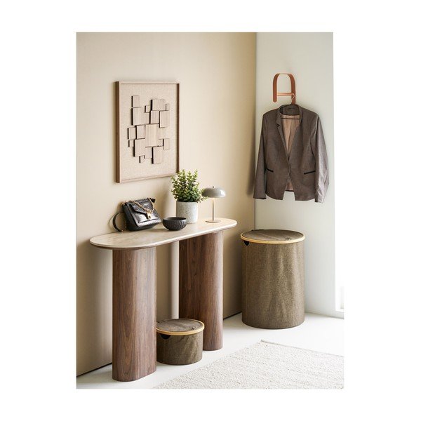Smeđa tekstilna košara za rublje Noto – House Nordic-image-2