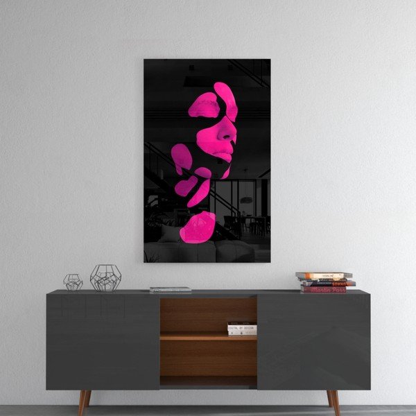 Staklena slika Insigne Fragmented Pink-image-1