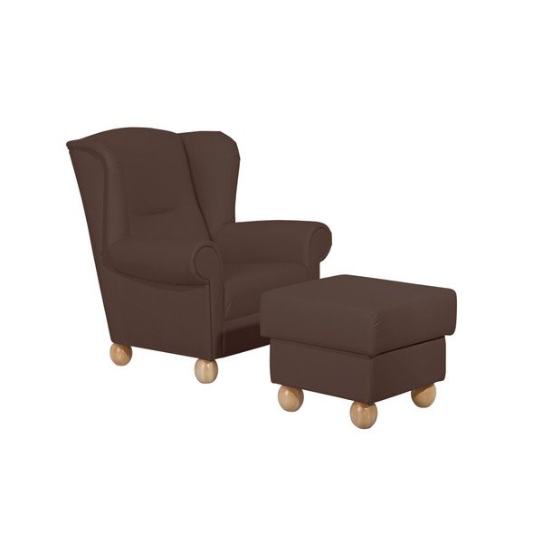 Tamnosmeđa taburea za noge Max Winzer Monarch Brown-image-2