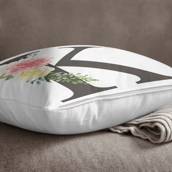 Jastučnica Minimalist Cushion Covers Floral Alphabet K, 45 x 45 cm