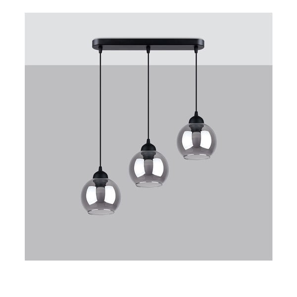 Crna viseća svjetiljka ø 15 cm Grande – Sollux-image-3