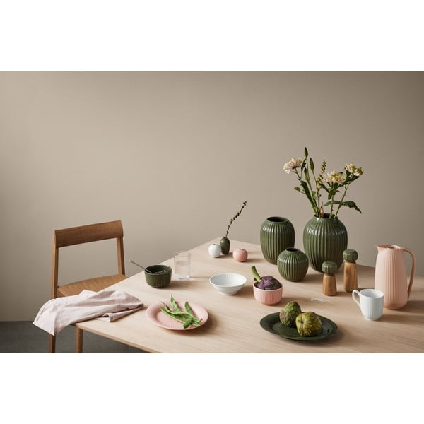 Tamnozelena zemljana vaza Kähler Design, visina 25,5 cm-image-2