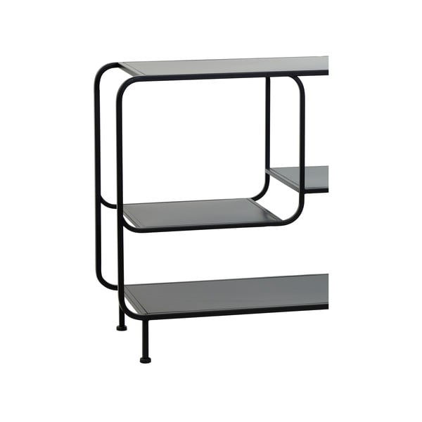 Crna metalna polica za knjige 141x81,5 cm Winston - Light & Living-image-3