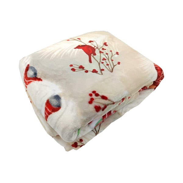 Krem deka s božićnim motivom od mikropliša 150x200 cm Goblin – My House