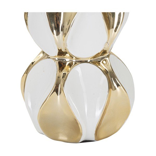 Bijela/u zlatnoj boji stolna lampa keramička s tekstilnim sjenilom (visina 46 cm) Glam Balls – Mauro Ferretti-image-4