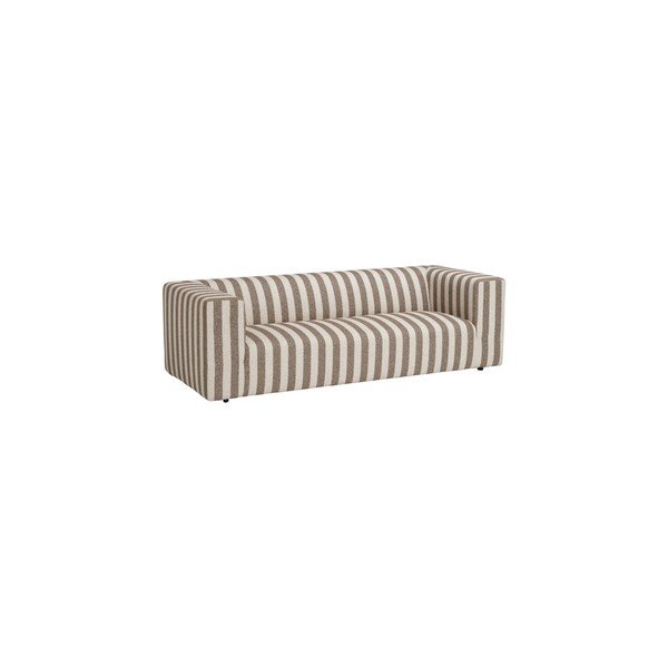 Smeđa/krem sofa od šenila 220 cm Lisa – Ellos Home