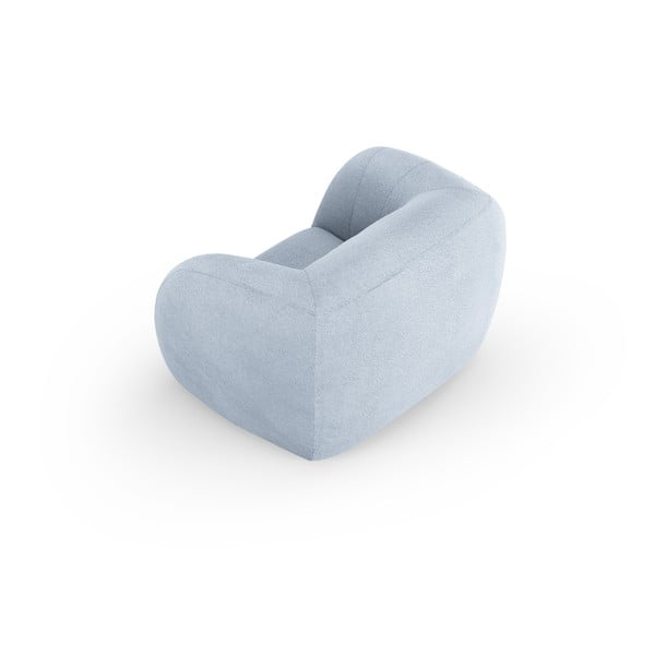 Svijetlo plava fotelja od bouclé tkanine Essen – Cosmopolitan Design-image-3