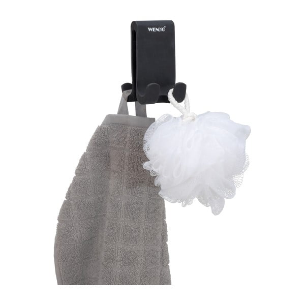 Crna silikonska dvostrana viseća vješalica Wenko Verna-image-4