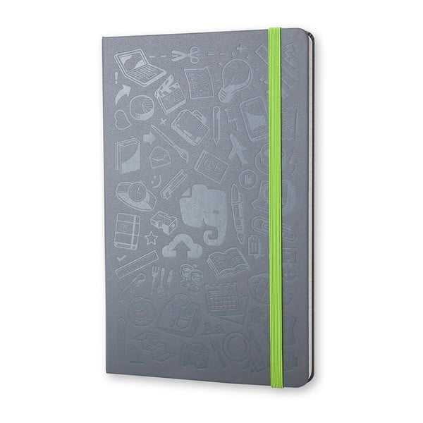 Siva bilježnica s crtama s tvrdim koricama Moleskine, 240 stranica-image-1