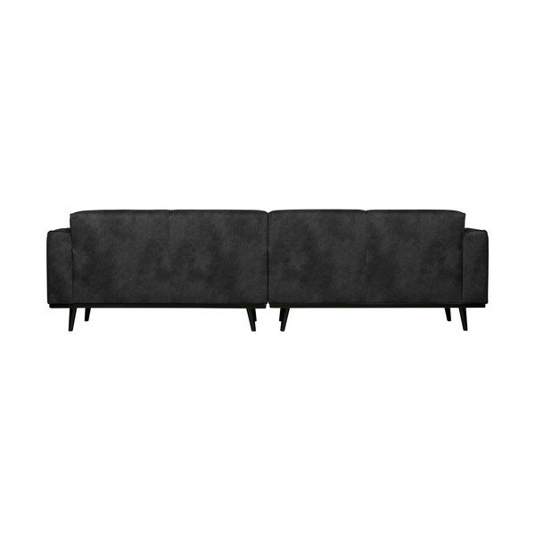 Crna sofa od imitacije antilopa BePureHome Statement, 280 cm-image-1
