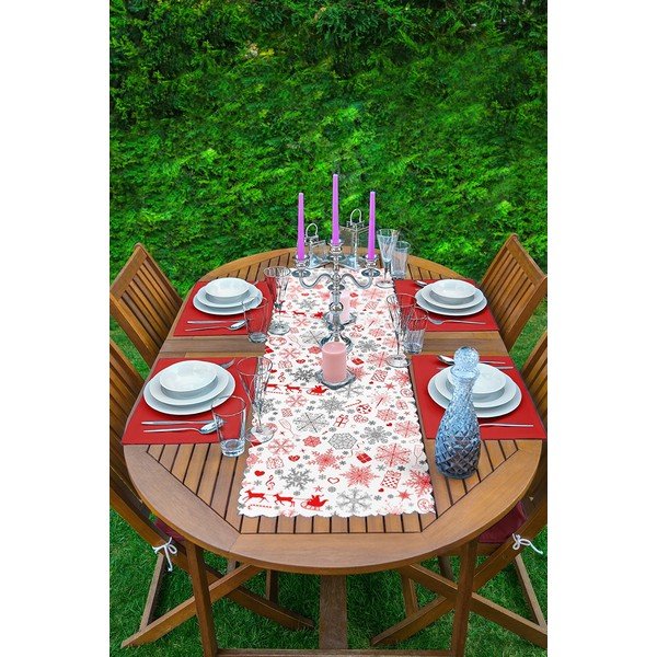 Božićni set od 4 podmetača i nadstolnjaka za stol 140x45 cm American Servis - Mila Home-image-2