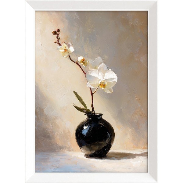 Tiskana slika s okvirom 56x75 cm White Orchid – Styler