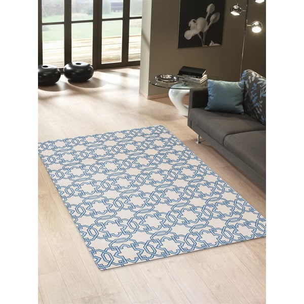Vrlo izdržljiv kuhinjski tepih Webtappeti Tiles Blue, 60 x 150 cm