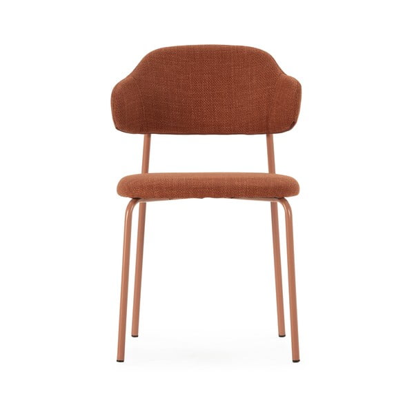 Blagovaonske stolice u setu 4 kom boja terakote Adriel – Marckeric-image-2