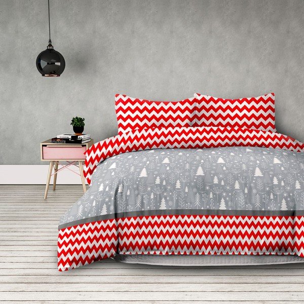 Posteljina od flanela AmeliaHome Christmas Mess, 135 x 200 cm-image-1
