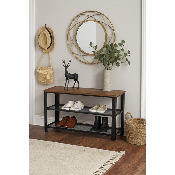 Crni željezni ormarić za cipele 80x45x30 cm Arne – Bonami Essentials-image-1