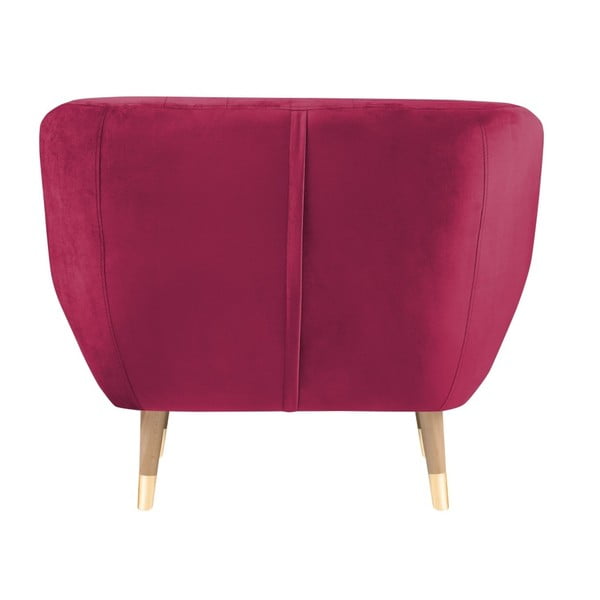 Roza baršunasta fotelja Mazzini Sofas Benito-image-4