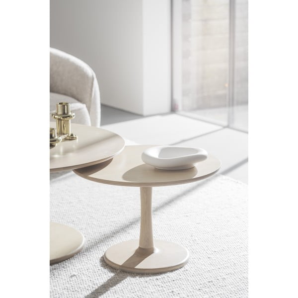 Okrugao stolić za kavu u dekoru hrasta u prirodnoj boji 60x60 cm Hobart – Rowico-image-1