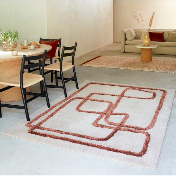 Ciglasti/krem ručno rađen vuneni tepih 160x230 cm Matrix – Asiatic Carpets-image-1