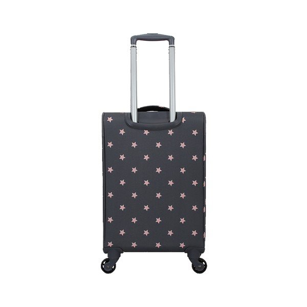 Set od sivo-rozog kofera na četiri kolača i kozmetičke torbice Lollipops Starry-image-1