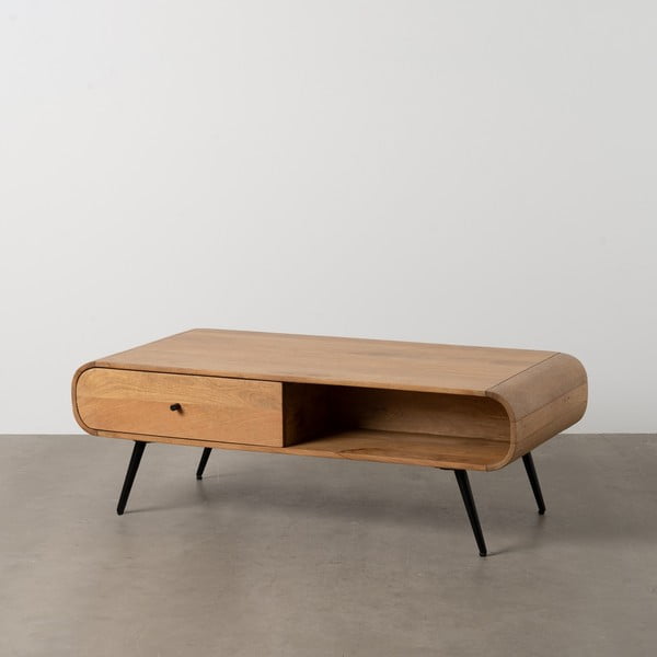 Stolić za kavu od masivne indijske lipe u prirodnoj boji 60x120 cm Mahón – Ixia-image-2