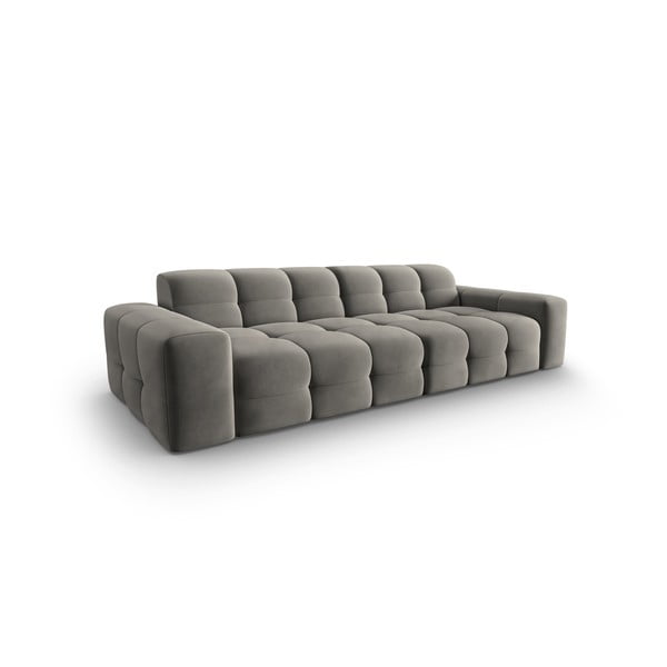 Siva baršunasta sofa 255 cm Kendal - Micadoni Home-image-3