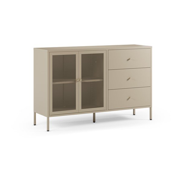 Krem metalna komoda 140x90x40 cm Fayna – Marckeric-image-4