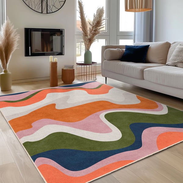 Narančasti periv tepih 80x150 cm Squiggly Orange – Mila Home-image-2