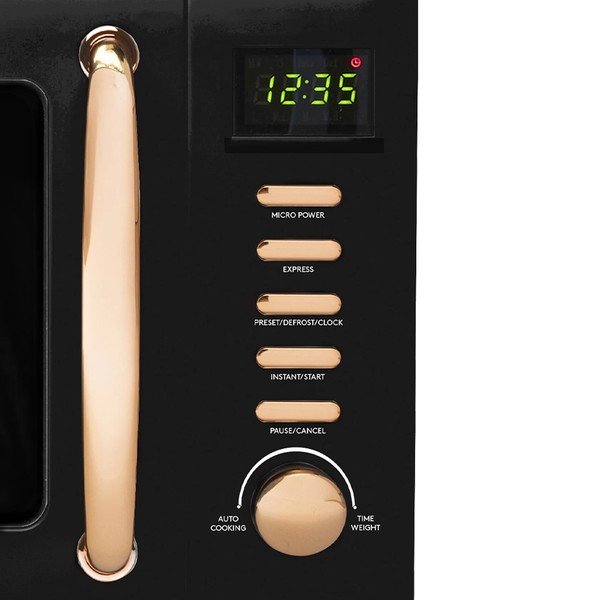 Crna mikrovalna pećnica Black & Copper – Haden-image-2