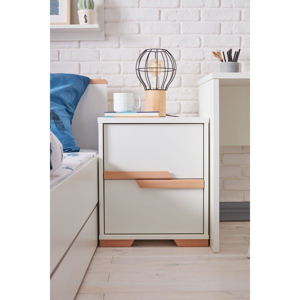 Bijeli noćni ormarić Pinio Snap-image-1