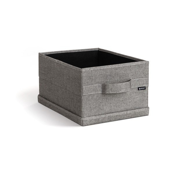 Siva tekstilna kutija za pohranu s poklopcem 27x36x19 cm Soft Storage Small – Bigso-image-3