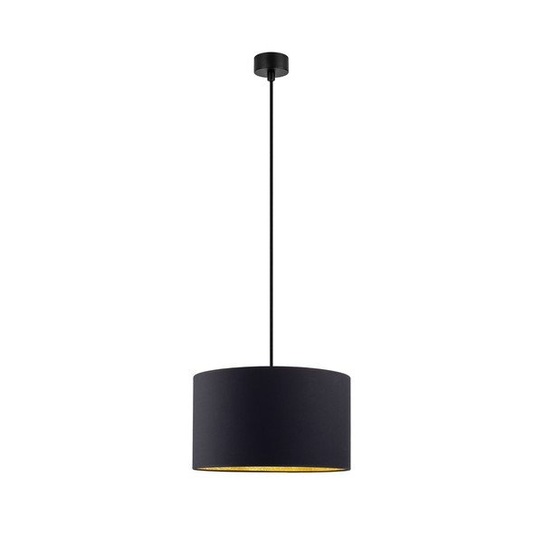 Crna viseća svjetiljka s unutarnjom stranom zlatne boje Sotto Luce Mika, ⌀ 36 cm