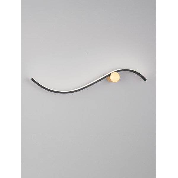 Mat crna LED zidna lampa aluminijska Kima – Nova Luce-image-2