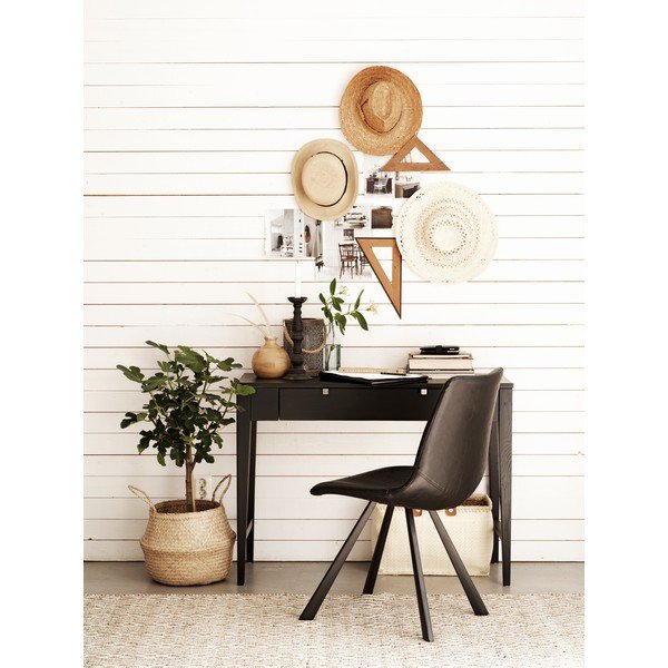 Crna blagovaonska stolica s crnim nogama Rowico Alpha-image-2