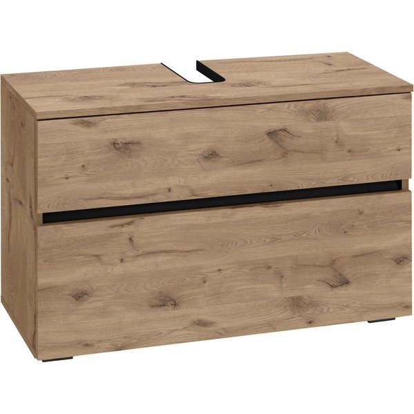 Ormarić za ispod umivaonika u dekoru hrasta u prirodnoj boji 80x55 cm Wisla – Støraa-image-2