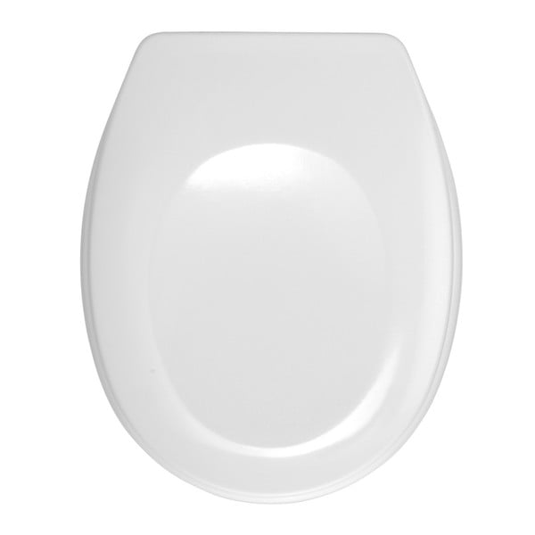 Bijela WC daska Wenko Bergamo, 44,4 x 35 cm
