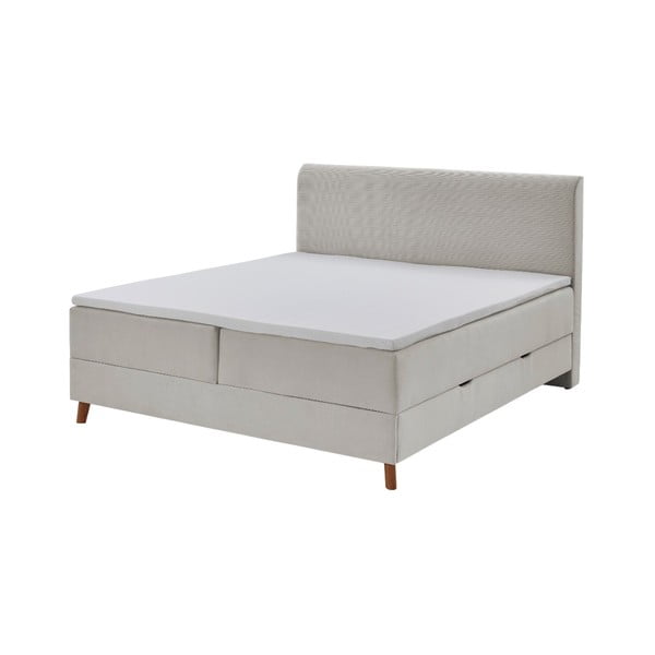 Bež boxspring krevet s prostorom za pohranu 180x200 cm Memphis - Meise Möbel