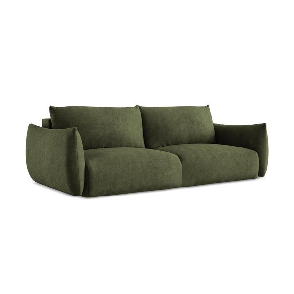 Zelena sklopiva sofa od šenila 230 cm Leila – Makamii-image-2
