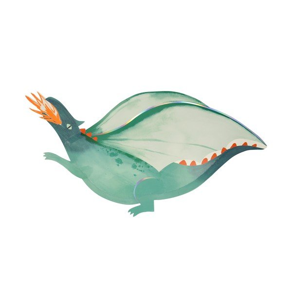 Papirnati jednokratni tanjuri u setu 4 kom Dragon – Meri Meri