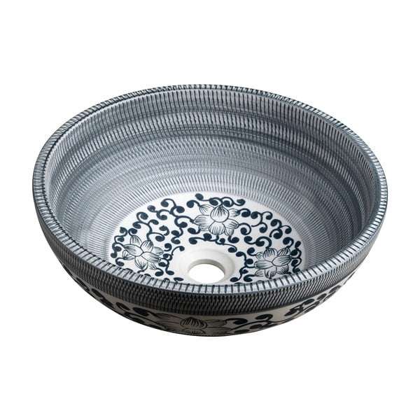 Plavi keramički okrugao umivaonik ø 41 cm Priori – Sapho