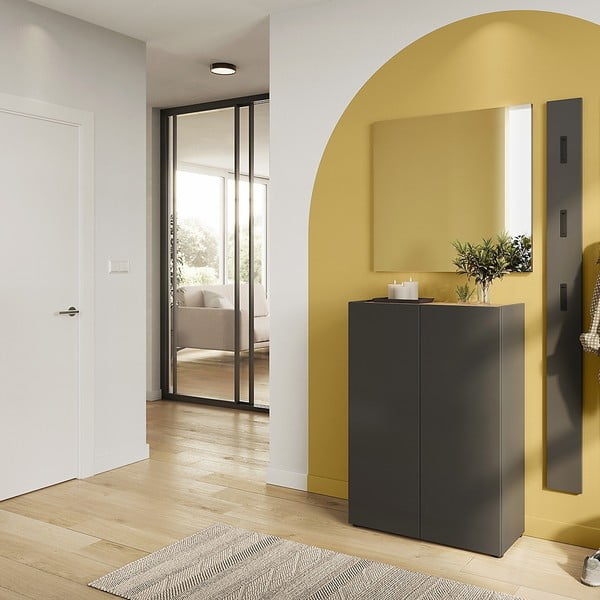 Bijeli set za hodnik u dekoru hrasta 74x200x33 cm Alviano – Germania-image-1